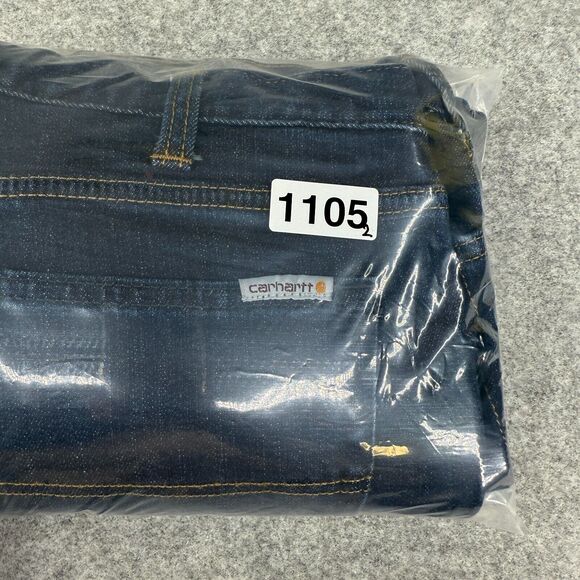 Carhartt Blaine Flannel Lined Jeans Women's 12R Dark Wash Original Fit Heavy EUC - Picture 9 of 9